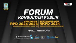 Forum Konsultasi Publik Rancangan RPD Kota Jambi 2024 - 2026 dan RKPD Kota Jambi 2024