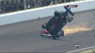 Horrible Crash Mike Conway 2010 Indianapolis 500 Milhas - Acidente Mike Conway Formula Indy