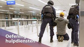 Marechaussee en Brandweer oefenen samen op Schiphol ‍‍️