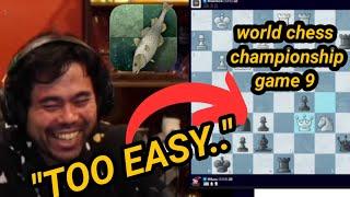 CALL KRAMNIK! Hikaru draws the WCC game 9 position VS stockfish 3200 in JUST FEW MINUTES..