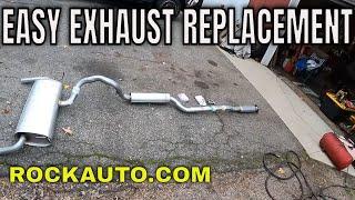 Installing a new exhaust system on a Ford Escape