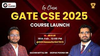 Big Announcement - GATE CSE 2025 Course Launch | The Most Awaited #GateCSE Course | GO Classes