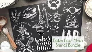 Baker Boss Stencil Bundle | Customize Your Kitchen | A Makers' Studio