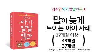[김수연 아기발달연구소] 말이 늦게 트이는 아이 사례 (37개월 이상~, 43개월, 37개월)