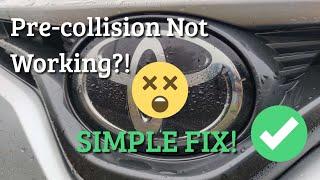 2019 Toyota Camry pre-collision not working again? SIMPLE FIX!