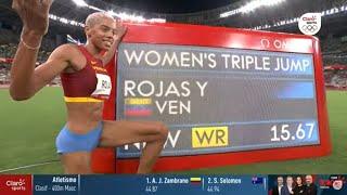 Yulimar Rojas gana oro para Venezuela en salto triple femenino y bate el récord olímpico y mundial