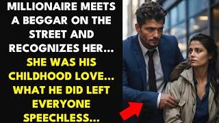 MILLIONAIRE MEETS A BEGGAR ON THE STREET AND RECOGNIZES HER... SHE WAS HIS CHILDHOOD LOVE...