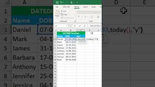 How to use datedif function in excel