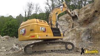 CATERPILLAR 352 ME EXCAVATOR WORKHARD in a Stone Quarry pt6 #caterpillar #excavator #heavyequipment