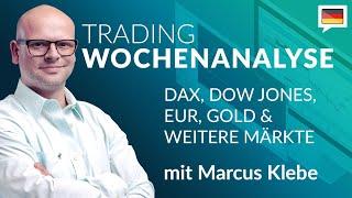 Trading Wochenanalyse für KW 37/2024 mit Marcus Klebe - DAX - DOW - EUR/USD - Gold #Chartanalyse