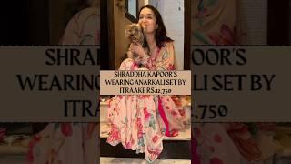 Shraddha Kapoor's Wearing anarkali set by Itraake Rs.12,750 #bollywood #shraddhakapoor #beautiful