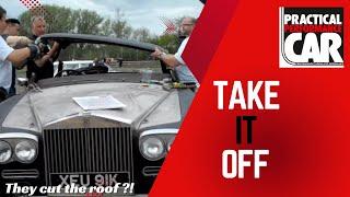 Rolls Royce gets its roof cut off - live at PPC in the Park