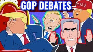 Republican Debates That Never Happened | Cartoon Rap Battle (Trump, Weld, Walsh, The Rock)