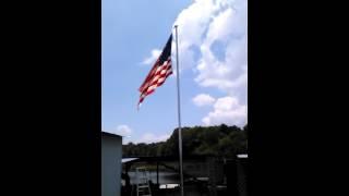 Dad's new flag and pole..