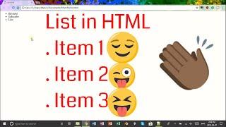 How to CREATE a LIST using HTML