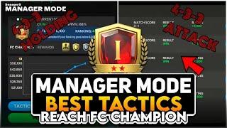 BEST Tactics For Manager Mode in FC MOBILE! How To Reach FC CHAMPION !#fcmobile #fifamobile