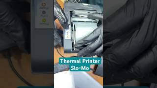 Thermal Printer Paper Cut in Slow Motion