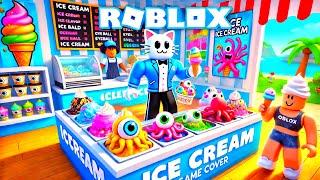 ROBLOX 我開了一家冰淇淋店  但卻有人想破壞我的店  還送我奇怪的禮物 