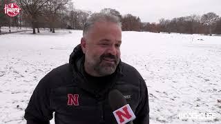 Coach Rhule Checks In from Central Park following an Epic Snowball Fight with Nebraska Football