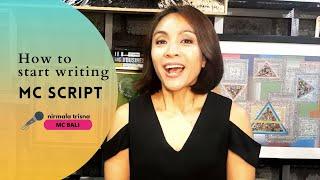 MC Script: How to Start Writing MC remarks #masterofceremony (MC Bahasa Inggris)