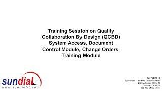 QCBD EQMS Training for Impedimed: Document Control and Training Modules