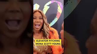 I elevator pitched MONA SCOTT-YOUNG on the red carpet. How did I do?