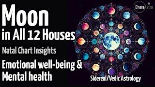 Moon in Different Houses | Birth Chart | Vedic Astrology Predictions #siderealastrology #astrology