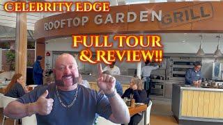 Celebrity Edge Specialty Restaurant FULL Review: The Rooftop Garden Grill! A FABULOUS meal at Sea!