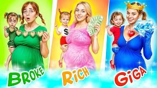 Superheroes Expecting a Baby! Poor vs Rich vs Giga Rich Pregnant!