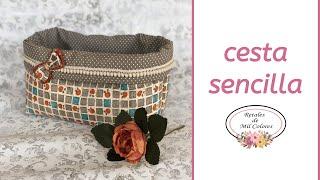 Easy Fabric Basket. DIY tutorial how to make easy step by step and free patterns.