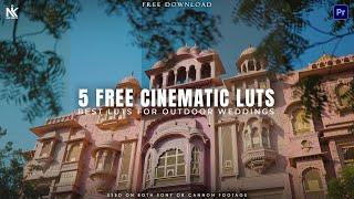 5 FREE Cinematic LUT's for Wedding Outdoor Videos | Wedding LUTs for Premiere Pro | Nik Edits