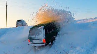 ОБЕЗУМЕВШИЕ водители НИВА,УАЗ и ПАДЖЕРО против СНЕГА на OFFROAD!КРЫМ ЗАМЕЛО!