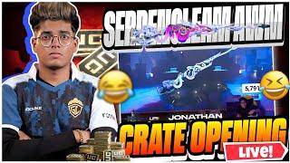 JONATHAN GAMING SERPENGLEAM AWM CRATE OPENING | LUCKIEST CRATE OPENING EVER !! | #BGMI