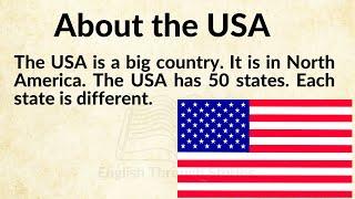 Learn About the USA: Easy English Story  English listening 