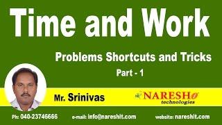 Time and Work Problems Shortcuts and Tricks Part-1 | CRT Training