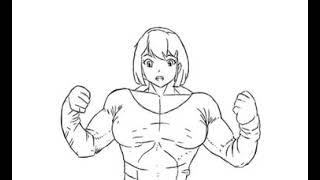 muscle growth girl ripped shirts!