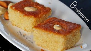 Basbousa Recipe | Middle Eastern Dessert | Turkish cake | semolina cake | Coconut Basbousa