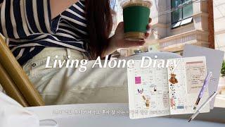 Living Alone Diaries | Eating alone, going to a cafe alone and living well alone | Visual Daily Vlog