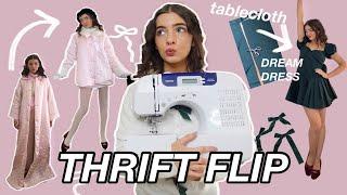 THRIFT FLIP (I made my dream wardrobe in 3 days) 🪡 sewing my own clothes