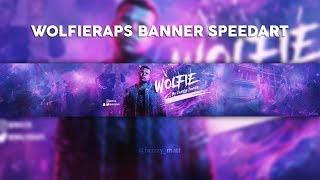 'WolfieRaps' YouTube Banner Speedart