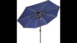 COSTCO Sunvilla Sunbrella Solar Market Umbrella With LED Lights