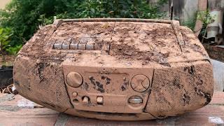 Restoration Abandoned SONY Radio Cassette CD // The SONY Radio Time Forgot - Extreme Restoration