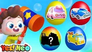 Learn Colors with Little Cars | Surprise Eggs Kids Songs | Nursery Rhymes & Kids Songs | Yes! Neo