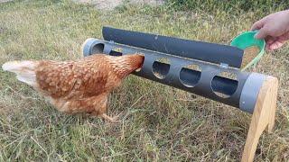 Como Hacer un comedero para nuestras Gallinas / Comedero Casero con tubo de PVC