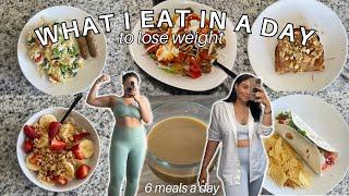 WHAT I EAT IN A DAY TO LOSE WEIGHT (as someone that likes to eat a lot) // Easy + realistic meals