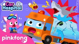 The Water Truck Is Broken! | Car Hospital | BEST Car Songs | Pinkfong Official