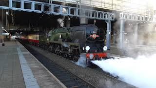 SR Light Pacific 34046 'Braunton' at Manchester Victoria Railway Station