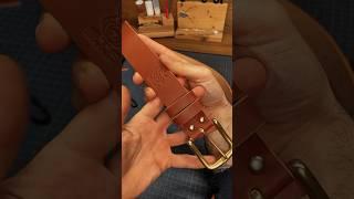 How I make leather belt #leathercraft