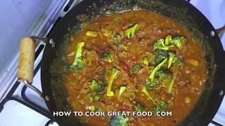 Broccoli Curry Recipe - Indian Masala Vegetarian Healthy cooking