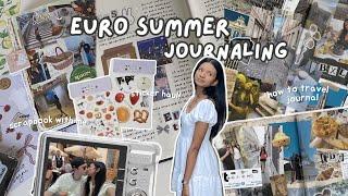 euro summer journaling  how to travel journal, scrapbook with me + flip-thru!